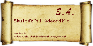 Skultéti Adeodát névjegykártya